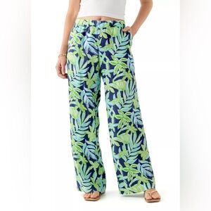 Lilly Pulitzer Daylen Palazzo Pants Size XXS Tropical Tango